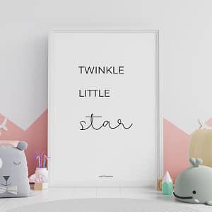 Printable poster Twinkle little star
